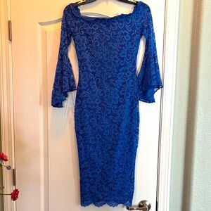 Elegant Blue Lace Dress size extra small